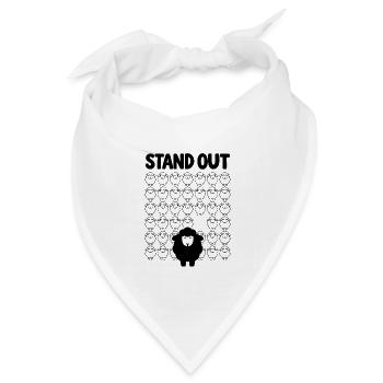 Schwarzes Schaf – Stand Out - Bandana Dreieckstuch - Weiß - Vorne