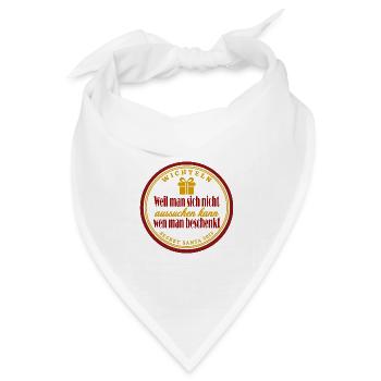 Wichteln Shirt – Lustiges Secret Santa Geschenk - Bandana Dreieckstuch - Weiß - Vorne
