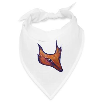 Feurige Fuchs-Silhouette - Bandana Dreieckstuch - Weiß - Vorne