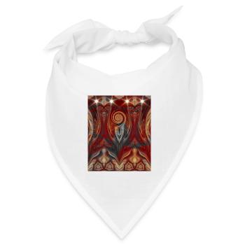 Weihnachtspiralmuster mit Raben Silhouette  - Bandana Dreieckstuch - Weiß - Vorne
