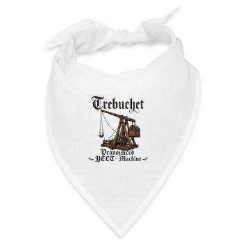 Trebuchet Yeet Machine Lustiges Mittelalter Fan  - Bandana Dreieckstuch - Weiß - Vorne