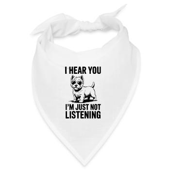 West Highland White Terrier Hunde Westie Geschenk  - Bandana Dreieckstuch - Weiß - Vorne