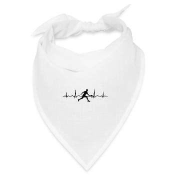 Pickleballers Motiv rund um Pickleballspielerinnen - Bandana Dreieckstuch - Weiß - Vorne