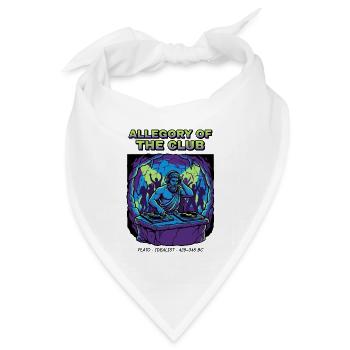 Plato – Allegory of the Club - Bandana Dreieckstuch - Weiß - Vorne