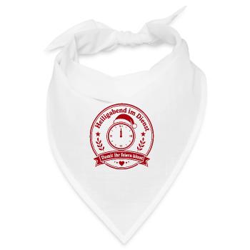 Heiligabend im Dienst Schichtarbeit an Weihnachten - Bandana Dreieckstuch - Weiß - Vorne