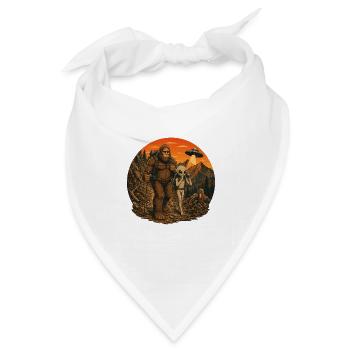 Bigfoot Alien Wandern - Bandana Dreieckstuch - Weiß - Vorne