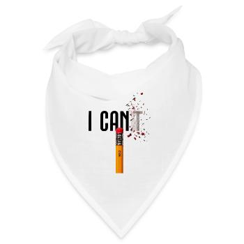 I Can Motivation Bleistift Erfolg Mindset - Bandana Dreieckstuch - Weiß - Vorne