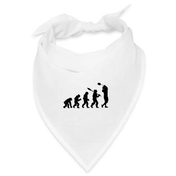 Badmintonspieler Evolution - Bandana Dreieckstuch - Weiß - Vorne