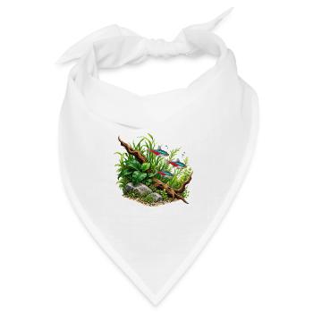 Aquascaping Neonsalmler - Bandana Dreieckstuch - Weiß - Vorne