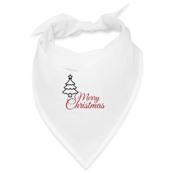 Frohe – Weihnachten – - Bandana Dreieckstuch - Weiß - Vorne