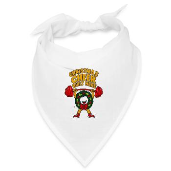 Christmas Cheer Built Here Weihnachten Retro - Bandana Dreieckstuch - Weiß - Vorne