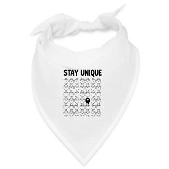 Schwarzes Schaf Stay Unique - Bandana Dreieckstuch - Weiß - Vorne