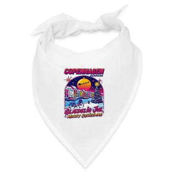 Copenhagen Denmark Merry Christmas Glaedelig Jul - Bandana Dreieckstuch - Weiß - Vorne