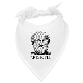 Aristoteles-Porträt - Bandana Dreieckstuch - Weiß - Vorne