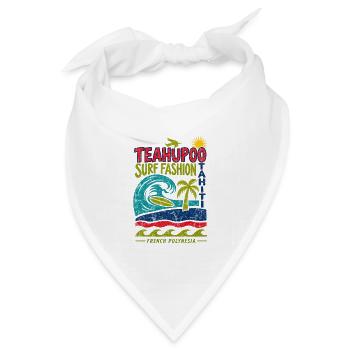 Teahupo'o Surf Fashion Tahiti - Bandana Dreieckstuch - Weiß - Vorne