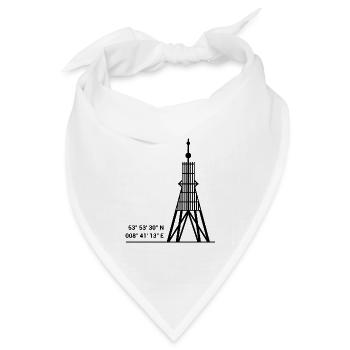 Cuxhaven Kugelbake Nordsee Seezeichen Hafen Segeln - Bandana Dreieckstuch - Weiß - Vorne