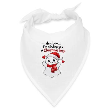 Niedlicher Weihnachtsgeist Boo Humor - Bandana Dreieckstuch - Weiß - Vorne
