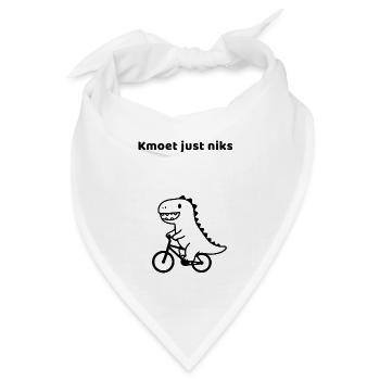 Kmoet just nothing, Antwerpener Dialekt Shirts - Bandana Dreieckstuch - Weiß - Vorne