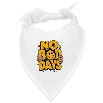 Smiley – No Bad Days - Bandana Dreieckstuch - Weiß - Vorne