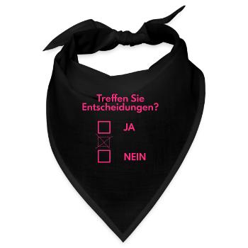 Entscheidung treffen lustig - Bandana - Schwarz - Vorne