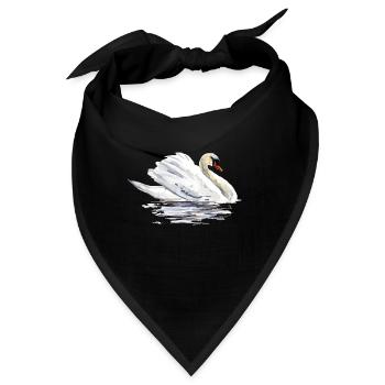 Schwan - Bandana - Schwarz - Vorne