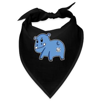 Nilpferd Arsch - Nilpferd Hintern - Bandana - Schwarz - Vorne