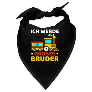 Ich Werde Großer Bruder Lokomotive - Bandana - Schwarz - Vorne