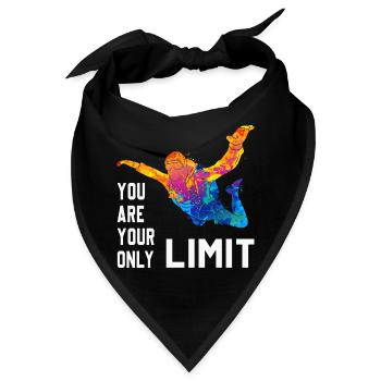 Skydive Fallschirmspringer Skydiver Freifall - Bandana - Schwarz - Vorne