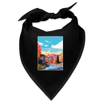 Sarajevo Bosnien Herzegowina Zimmer Reiseposter - Bandana - Schwarz - Vorne