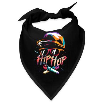 Bassgewaltiger Rapper Beatbattle - Bandana - Schwarz - Vorne