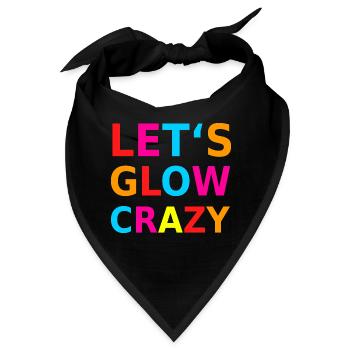 Let‘s Glow Crazy Retro Neon Party Schwarzlicht - Bandana - Schwarz - Vorne