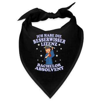 Bachelor Absolvent Besserwisser Lizenz - Bandana - Schwarz - Vorne