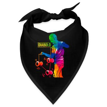 Geschickter Diabolo Zirkusartist - Bandana - Schwarz - Vorne