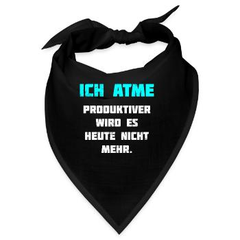 Ich Atme Lustiger Spruch Lustig Witz - Bandana - Schwarz - Vorne