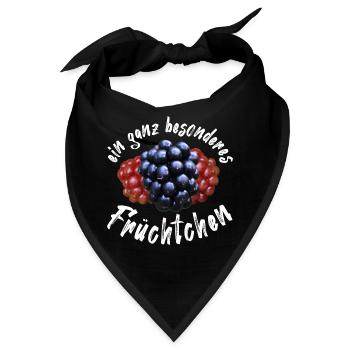 Brombeere Brombeeren Beeren Früchte - Bandana - Schwarz - Vorne