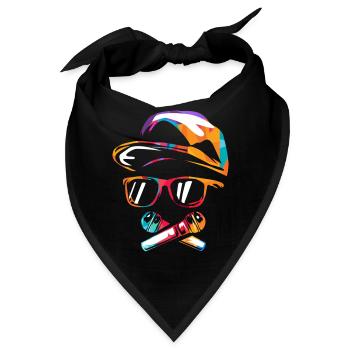 Stampfender Hiphop Straßenbeat - Bandana - Schwarz - Vorne