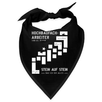 Hochbaufacharbeiter - Bandana - Schwarz - Vorne