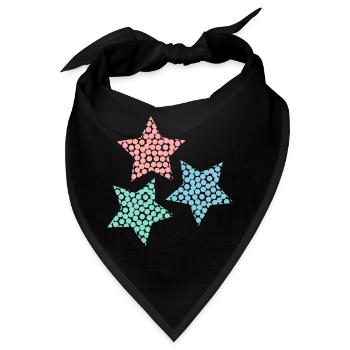 STERN. STERNE. STERN. STERNE. FEST. JAHRESTAG - Bandana - Schwarz - Vorne