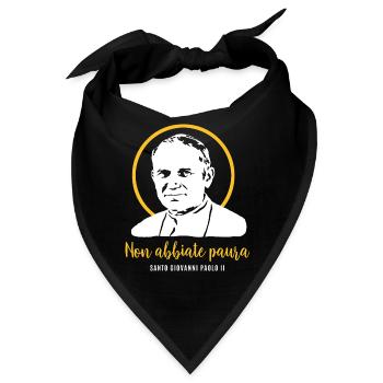 Fürchtet euch nicht - Papst Johannes Paul II - Bandana - Schwarz - Vorne