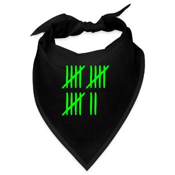 Strichliste 17 Jahre 17 Monate 17 Wochen - Bandana - Schwarz - Vorne