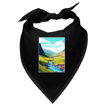 Hohe Tasse Nick Cumbria Vintage Reiseposter WPA - Bandana - Schwarz - Vorne