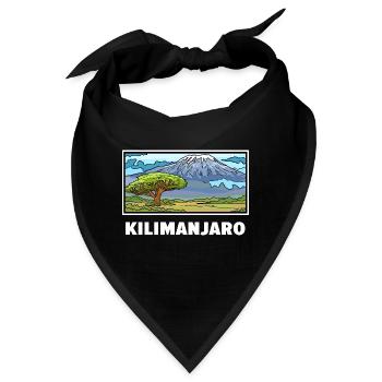 Wagemutiger Kilimanjaro Gipfelsturm - Bandana - Schwarz - Vorne