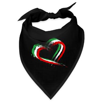 Iran Flagge Herz Farben - Bandana - Schwarz - Vorne