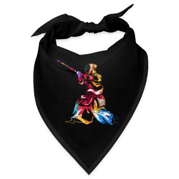 Furchtloser Kendo Schwertkämpfer - Bandana - Schwarz - Vorne