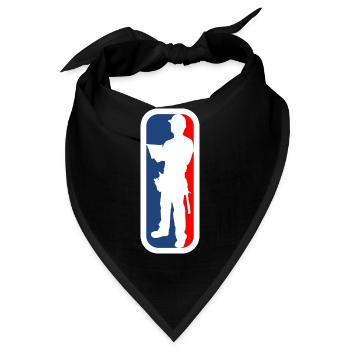 Bauarbeiter Logo - Bandana - Schwarz - Vorne
