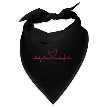 Huhn Henne - Bandana - Schwarz - Vorne