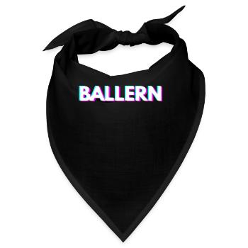 Ballern Techno Rave Raver - Bandana - Schwarz - Vorne