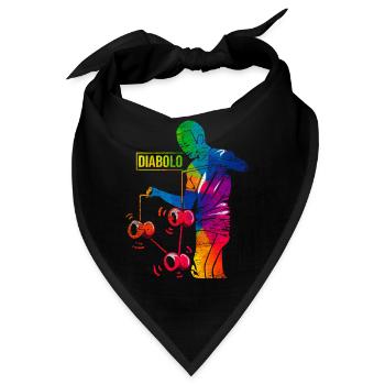 Geschickter Diabolo Zirkuskünstler - Bandana - Schwarz - Vorne