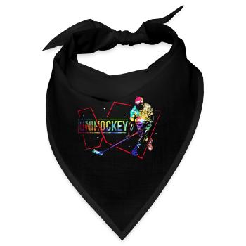 Reaktionsschneller Unihockey Torhüter - Bandana - Schwarz - Vorne