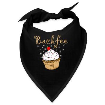 Backfee Backen Bäckerin Konditorin Hobbybäckerin - Bandana - Schwarz - Vorne